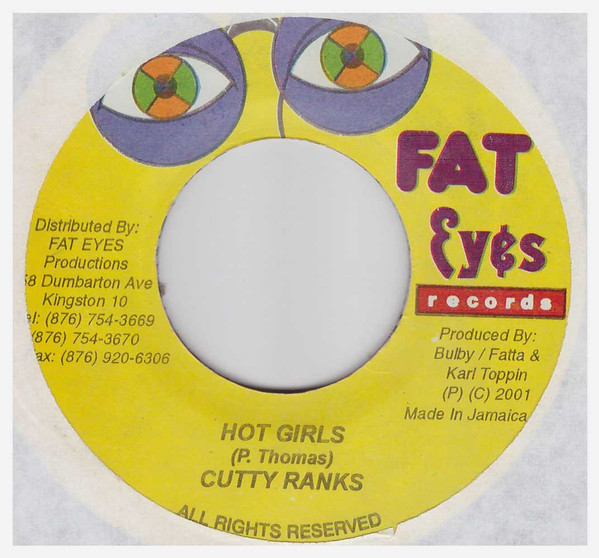 Cutty Ranks - Hot Girls | Fat Eyes Records (none) - main