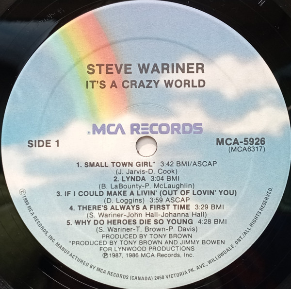 Steve Wariner - It's A Crazy World | MCA Records (MCA-5926) - 3 Steve Wariner - It's A Crazy World | MCA Records (MCA-5926) - 3