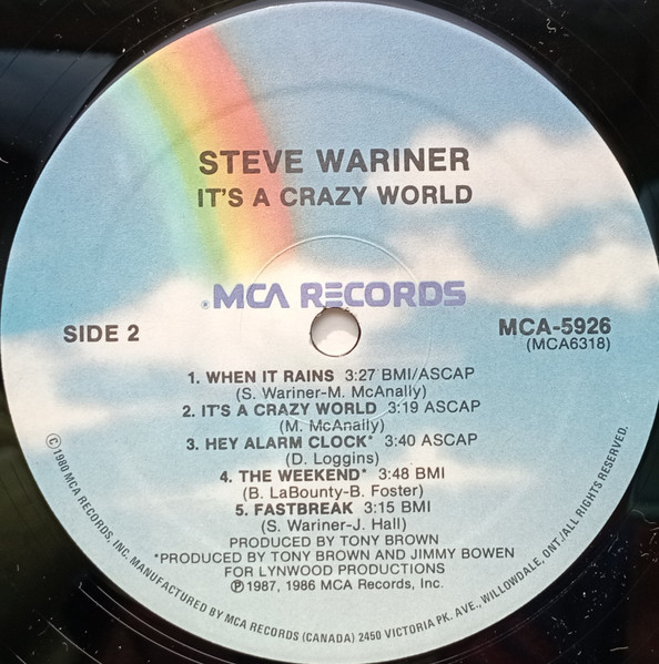 Steve Wariner - It's A Crazy World | MCA Records (MCA-5926) - 4 Steve Wariner - It's A Crazy World | MCA Records (MCA-5926) - 4