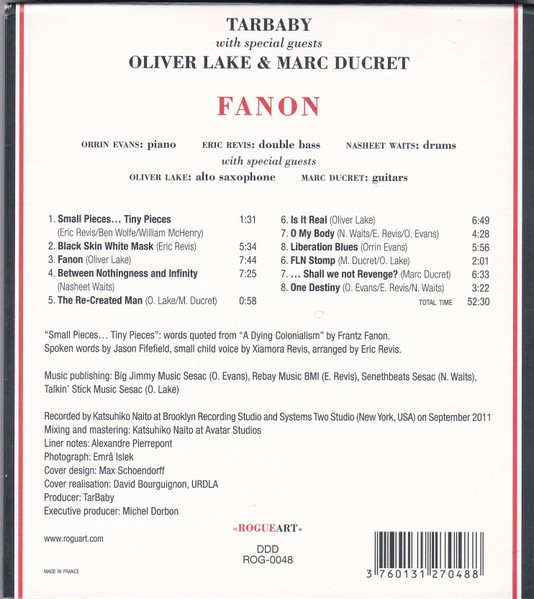 Tarbaby With Special Guests Oliver Lake & Marc Ducret - Fanon | RogueArt (ROG-0048) - 2 Tarbaby With Special Guests Oliver Lake & Marc Ducret - Fanon | RogueArt (ROG-0048) - 2
