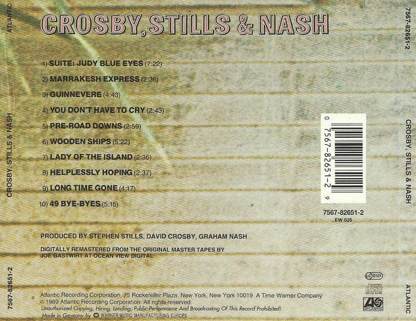 Crosby, Stills & Nash - Crosby, Stills & Nash | Atlantic (7567-82651-2) - 2 Crosby, Stills & Nash - Crosby, Stills & Nash | Atlantic (7567-82651-2) - 2