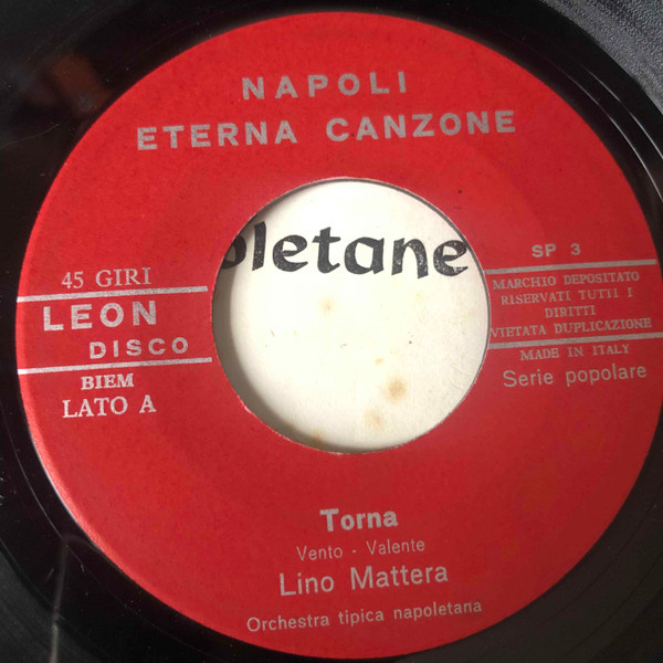 Lino Mattera - Torna / 'O Marenariello | Leon Disco (SP 3) - 4
