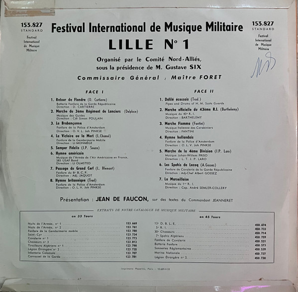 Various - Festival International De Musique Militaire (Lille N° 1) | Decca (153.827) - 2 Various - Festival International De Musique Militaire (Lille N° 1) | Decca (153.827) - 2