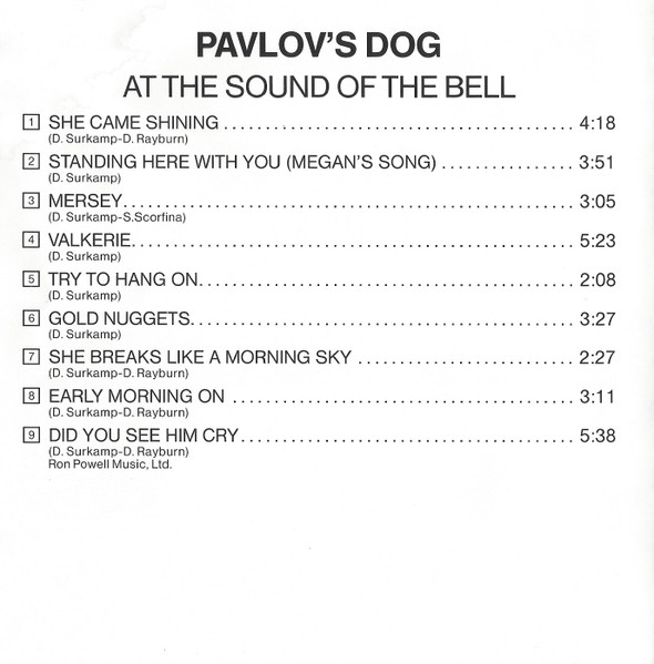 Pavlov's Dog - At The Sound Of The Bell | Columbia (CD 32405) - 3