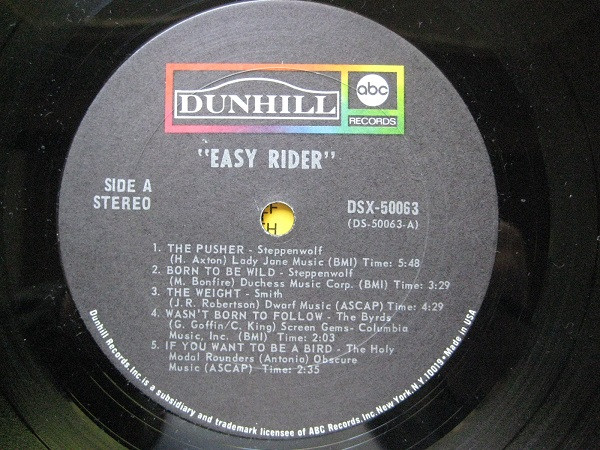 Various - Easy Rider (Music From The Soundtrack) | Dunhill (DSX 50063) - 3
