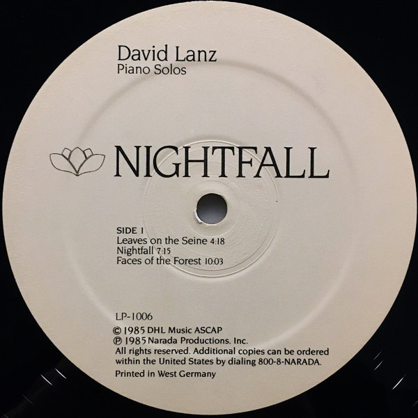 David Lanz - Nightfall | Narada (LP-1006) - 2 David Lanz - Nightfall | Narada (LP-1006) - 2