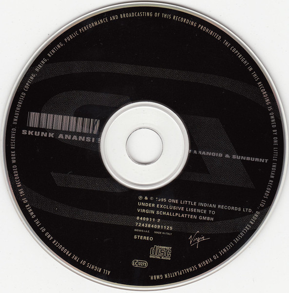 Skunk Anansie - Paranoid & Sunburnt | Virgin (840911 2) - 3 Skunk Anansie - Paranoid & Sunburnt | Virgin (840911 2) - 3