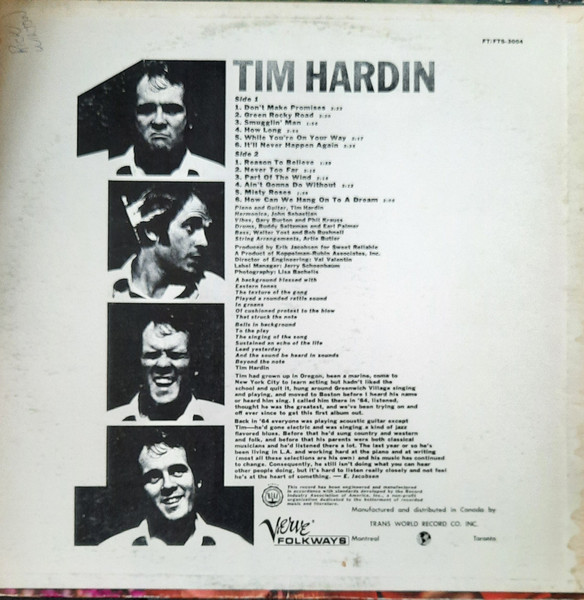 Tim Hardin - Tim Hardin 1 | Verve Forecast (FTS-3004) - 2 Tim Hardin - Tim Hardin 1 | Verve Forecast (FTS-3004) - 2