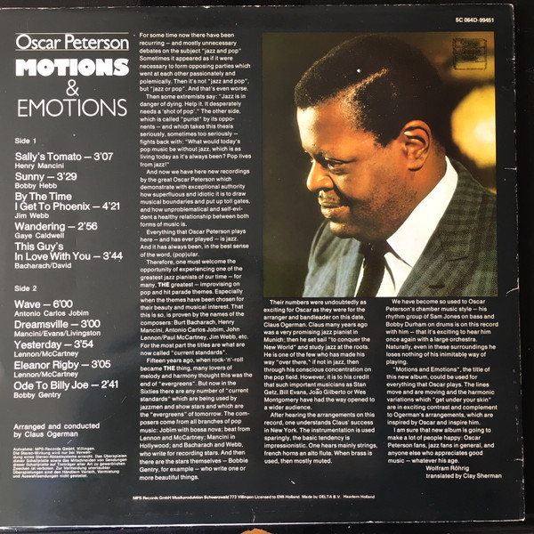 Oscar Peterson - Motions & Emotions | MPS Records (5C 064D-99451) - 2 Oscar Peterson - Motions & Emotions | MPS Records (5C 064D-99451) - 2