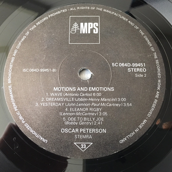 Oscar Peterson - Motions & Emotions | MPS Records (5C 064D-99451) - 4 Oscar Peterson - Motions & Emotions | MPS Records (5C 064D-99451) - 4