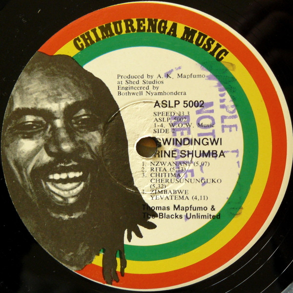 Thomas Mapfumo & The Blacks Unlimited - Gwindingwi Rine Shumba | Chimurenga Music (ASLP 5002) - 4 Thomas Mapfumo & The Blacks Unlimited - Gwindingwi Rine Shumba | Chimurenga Music (ASLP 5002) - 4