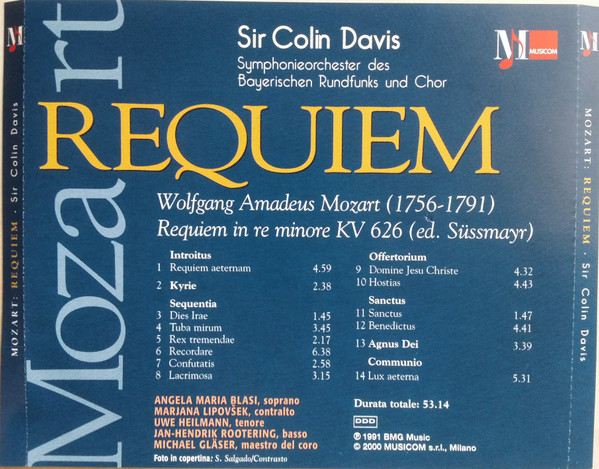 Wolfgang Amadeus Mozart , Symphonie-Orchester Des Bayerischen Rundfunks , Sir Colin Davis - Requiem | Musicom (none) - 3