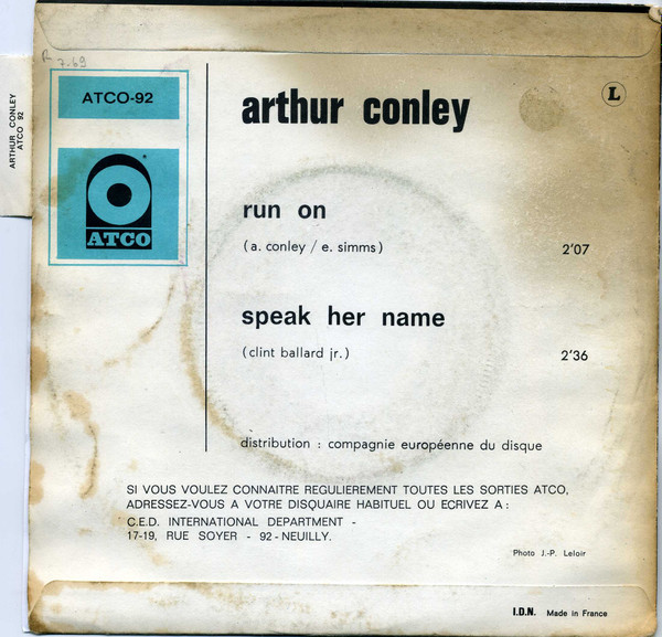 Arthur Conley - Run On | ATCO Records (ATCO-92) - 2