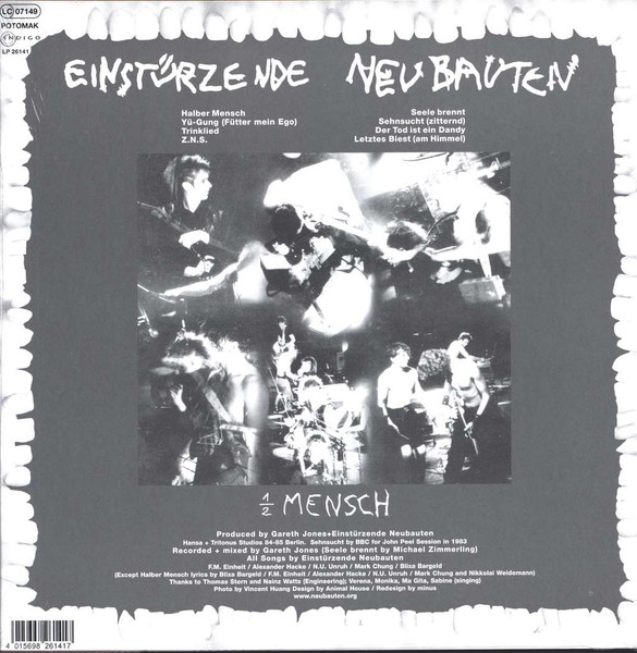 Einstürzende Neubauten - 1/2 Mensch | Potomak (LP 26141) - 2
