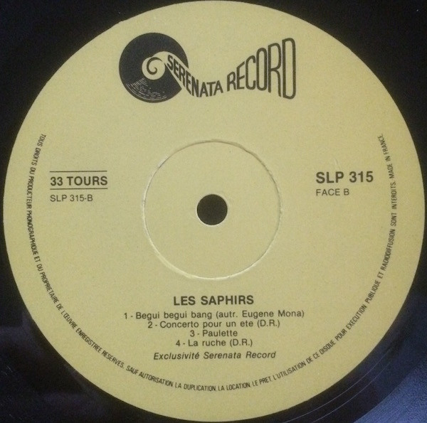 Les Saphirs - Gentleman In New York | Serenata Records (SLP 315) - 3