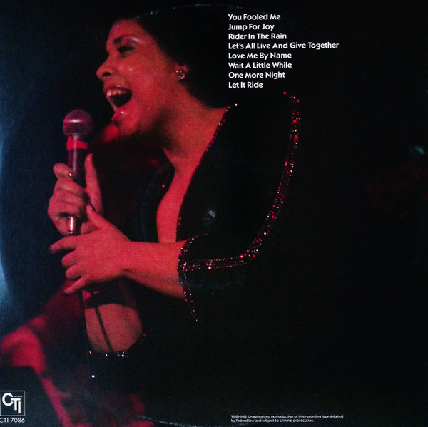 Patti Austin - Live At The Bottom Line | CTI Records (CTI 7086) - 4 Patti Austin - Live At The Bottom Line | CTI Records (CTI 7086) - 4