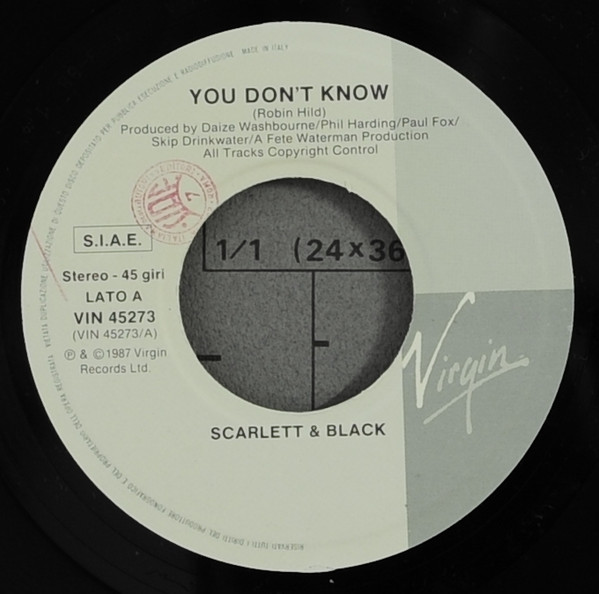 Scarlett & Black - You Don't Know / Japan | Virgin (VIN 45273) - 3