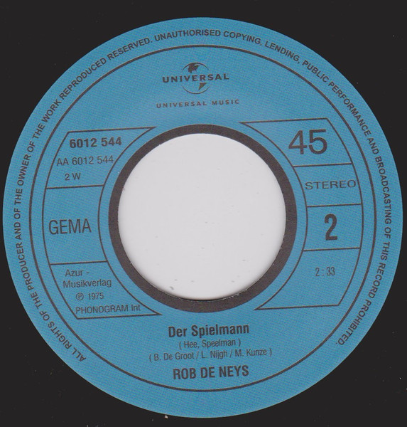 Rob de Nijs - Jan Klaassen Der Trompeter / Der Spielmann | Universal Music (6012 544) - 4 Rob de Nijs - Jan Klaassen Der Trompeter / Der Spielmann | Universal Music (6012 544) - 4