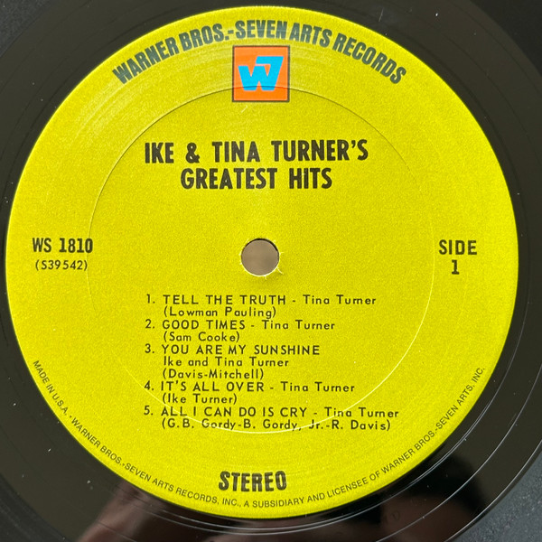 Ike & Tina Turner - Greatest Hits | Warner Bros. - Seven Arts Records (WS 1810) - 3 Ike & Tina Turner - Greatest Hits | Warner Bros. - Seven Arts Records (WS 1810) - 3