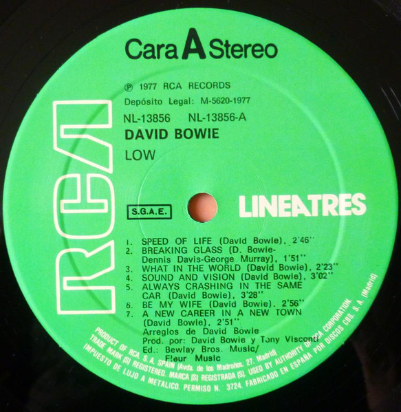 David Bowie - Low | RCA (NL-13856) - 3