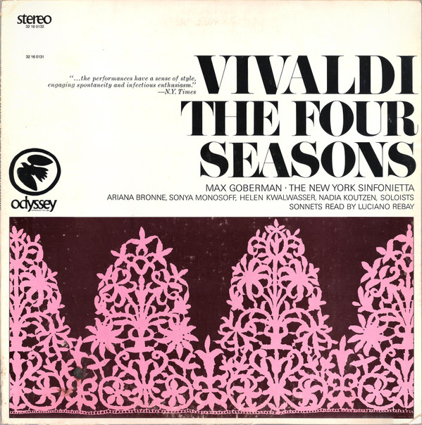 Antonio Vivaldi , Max Goberman , New York Sinfonietta - The Four Seasons, Op. 8 | Odyssey (32 16 0132)