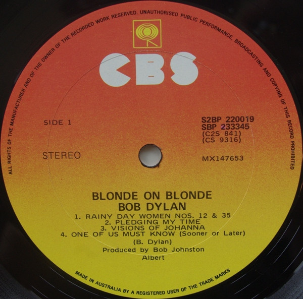 Bob Dylan - Blonde On Blonde | CBS (S2BP 220019) - 4
