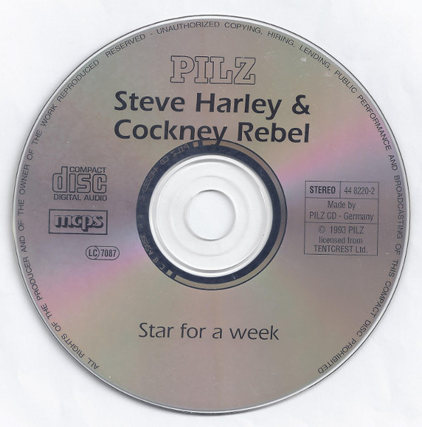 Steve Harley & Cockney Rebel - Star For A Week | Pilz (448220-2) - 3