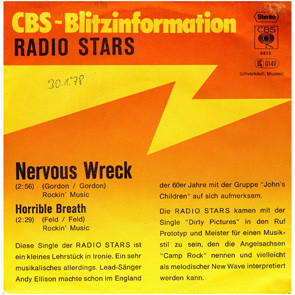Radio Stars - Nervous Wreck | CBS (5913)