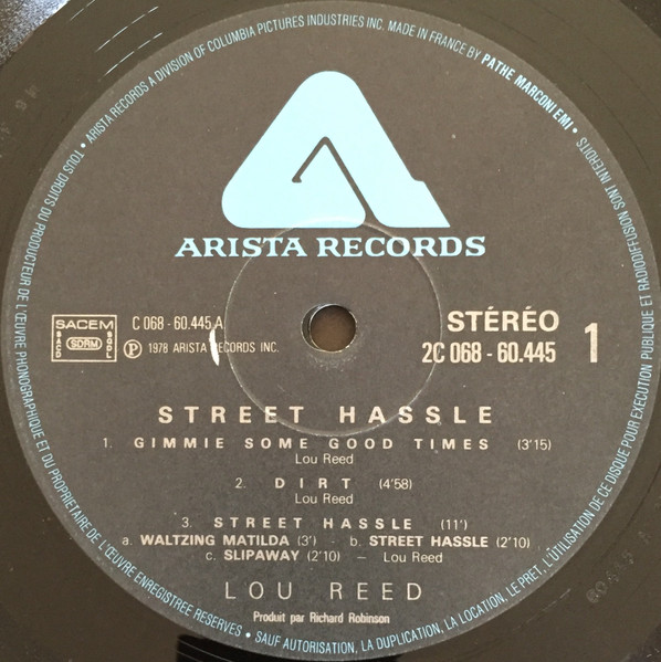 Lou Reed - Street Hassle | Arista (2C 068-60 445) - 3