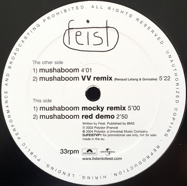 Feist - Mushaboom | Polydor (DJFEISTVP1) - 2