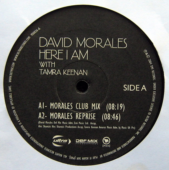 David Morales With Tamra Keenan - Here I Am | Ultra Records (YOU026-6) - 2