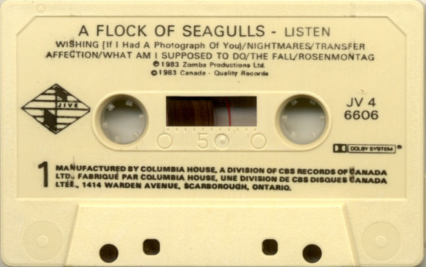 A Flock Of Seagulls - Listen [Cassette] | Jive (JV4 6606) - 3