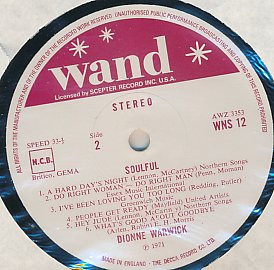 Dionne Warwick - Soulful | Wand (WNS 12) - 3 Dionne Warwick - Soulful | Wand (WNS 12) - 3