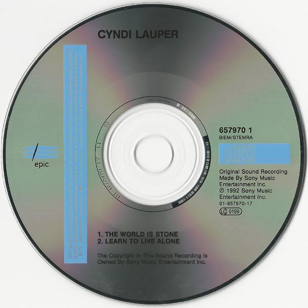 Cyndi Lauper - The World Is Stone | Epic (EPC 657970 1) - 3