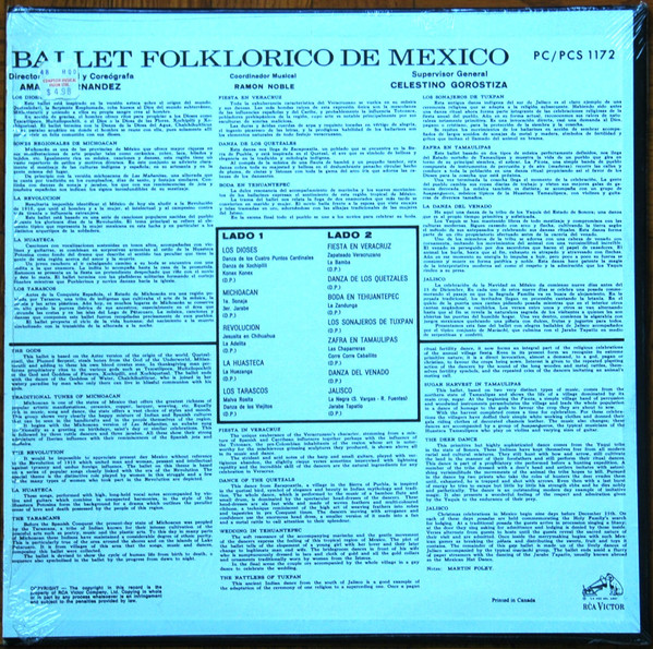 Ballet Folklorico De Mexico - Ballet Folklorico De Mexico | RCA Victor (PCS-1172) - 2 Ballet Folklorico De Mexico - Ballet Folklorico De Mexico | RCA Victor (PCS-1172) - 2