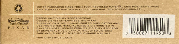 Thomas Newman - WALL-E (An Original Walt Disney Records Soundtrack) | Walt Disney Records (D000174302) - 3