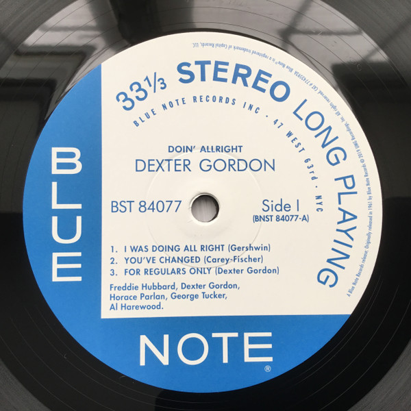 Dexter Gordon - Doin' Allright | Blue Note (7743593) - main Dexter Gordon - Doin' Allright | Blue Note (7743593) - main