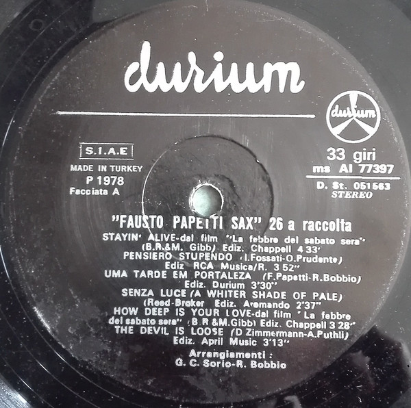 Fausto Papetti - 26a Raccolta | Durium (ms AI 77397) - 4