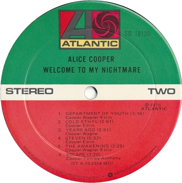 Alice Cooper - Welcome To My Nightmare | Atlantic (SD 18130) - 4 Alice Cooper - Welcome To My Nightmare | Atlantic (SD 18130) - 4