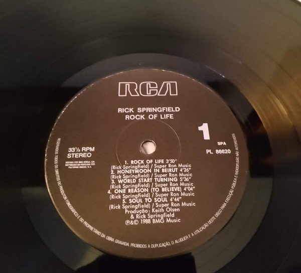 Rick Springfield - Rock Of Life | RCA (PL 86620) - 4