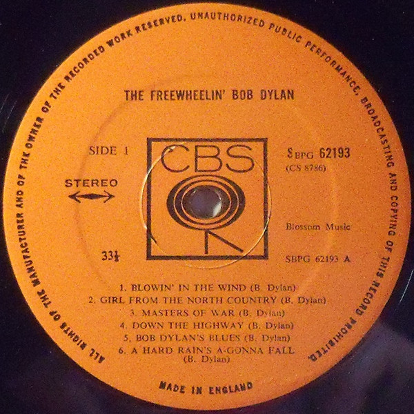 Bob Dylan - The Freewheelin' Bob Dylan | CBS (62193) - 3 Bob Dylan - The Freewheelin' Bob Dylan | CBS (62193) - 3