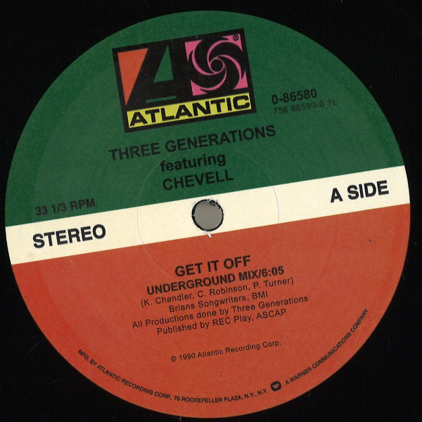 Three Generations Featuring Chevelle - Get It Off | Atlantic (0-86580) - main