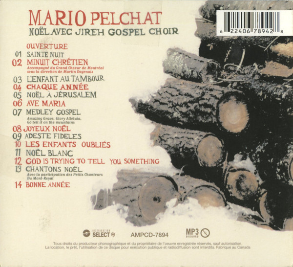 Mario Pelchat - Noël Avec Jireh Gospel Choir | MP3 Disques (AMPCD-7894) - 2