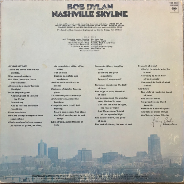 Bob Dylan - Nashville Skyline | Columbia (KCS 9825) - 2 Bob Dylan - Nashville Skyline | Columbia (KCS 9825) - 2