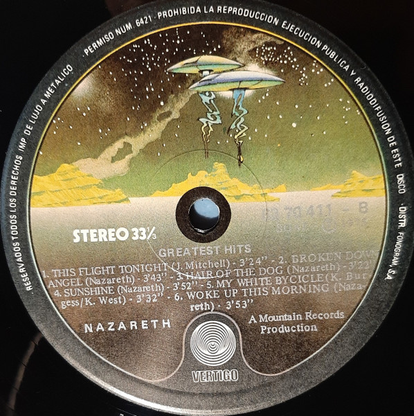 Nazareth - Greatest Hits | Vertigo (63 70 411) - 4