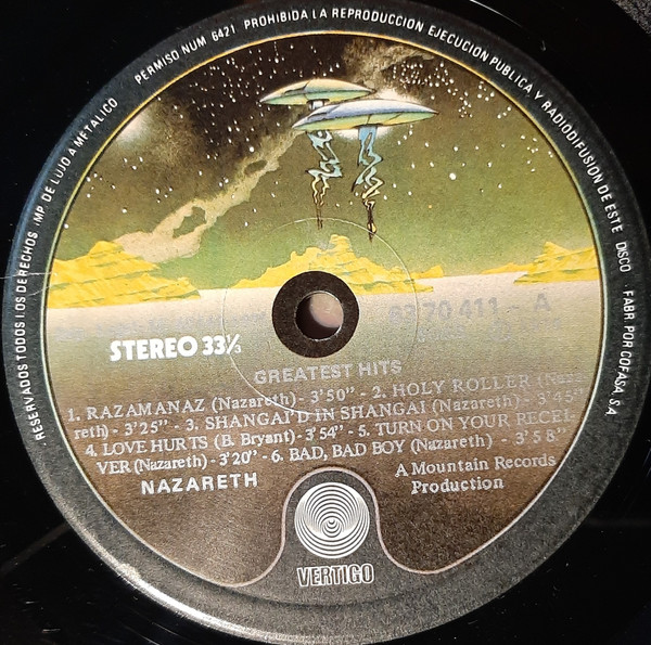 Nazareth - Greatest Hits | Vertigo (63 70 411) - 3