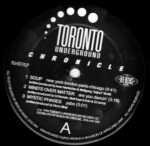 Various - Toronto Underground - Chronicle | Toronto Underground (TU-017LP) - 2 Various - Toronto Underground - Chronicle | Toronto Underground (TU-017LP) - 2