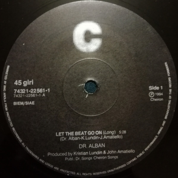 Dr. Alban - Let The Beat Go On | Cheiron (74321-22561-1) - main