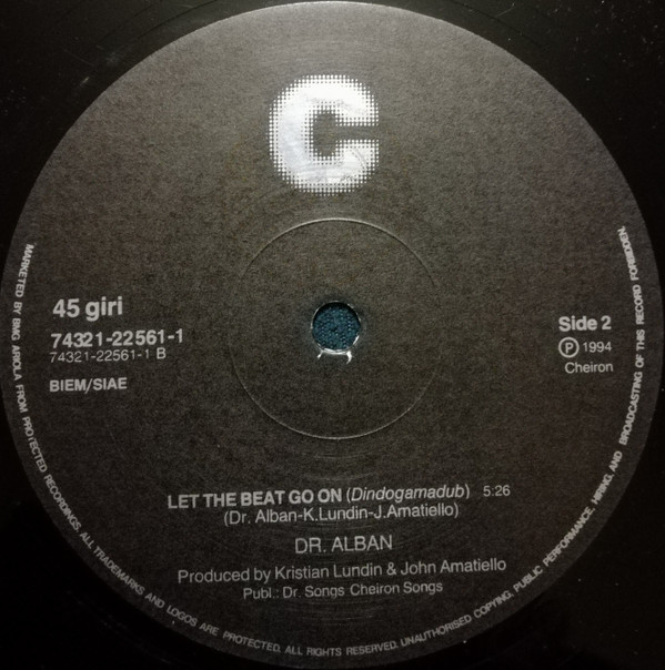 Dr. Alban - Let The Beat Go On | Cheiron (74321-22561-1) - 2
