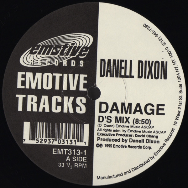 Danell Dixon - Damage / New York Underground | Emotive Tracks (EMT313-1) - main